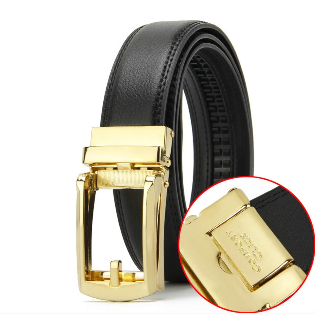 Men's Genuine Leather Automatic Buckle Belt