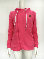 Women's Hooded Cardigan With Side Zipper