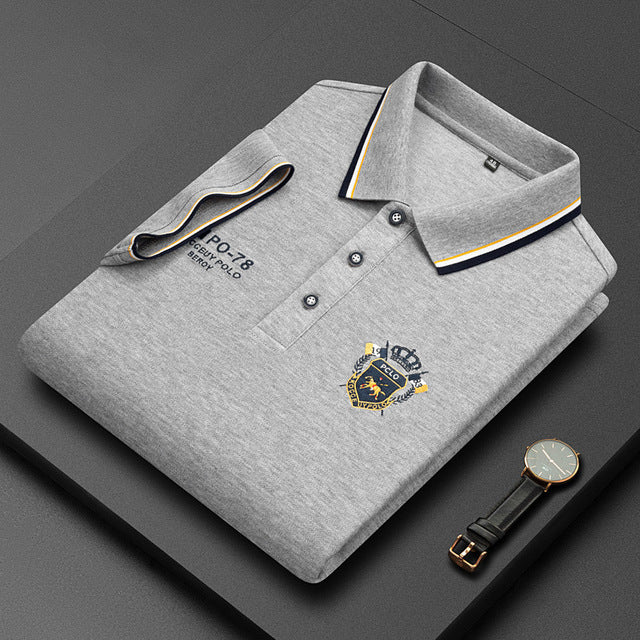 Men's Casual Short Sleeve Embroidered Tops