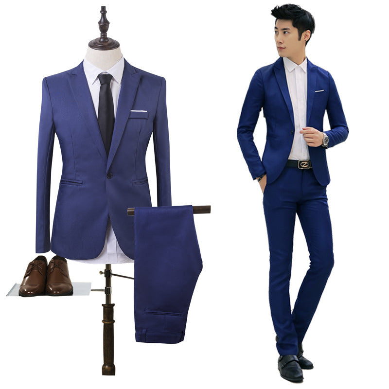 Men's Business Suit Set for Weddings and Formal Events