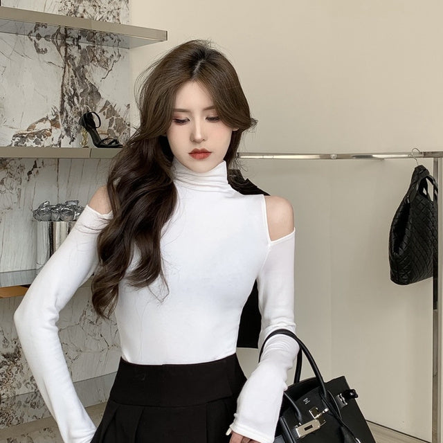 Women's Slim Long Sleeve Turtleneck T Shirt