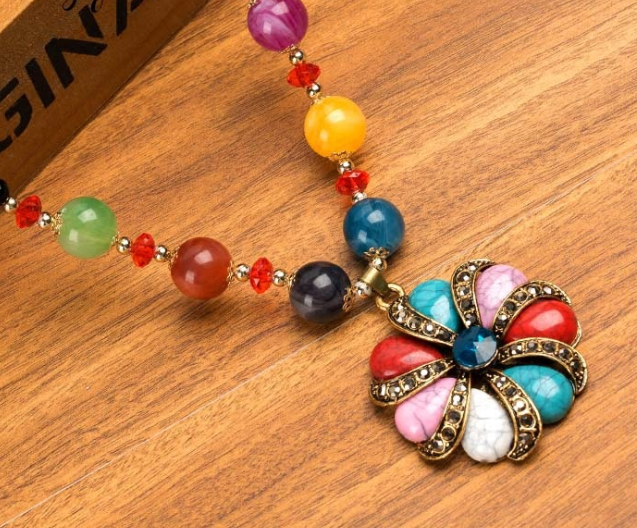 Long Sweater Necklace with Versatile Beads