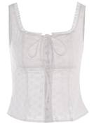 Women's Square Collar Buckle Tank Tops