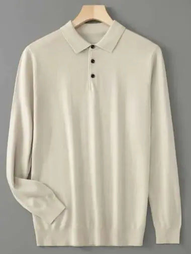 Men Long Sleeved Knitted Shirt