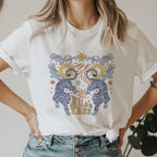 Women's 90s Graphic Smile Letter T Shirt