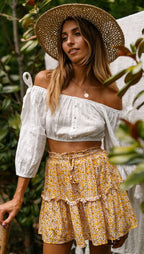Women's Floral A line Beach Printed Mini Skirt