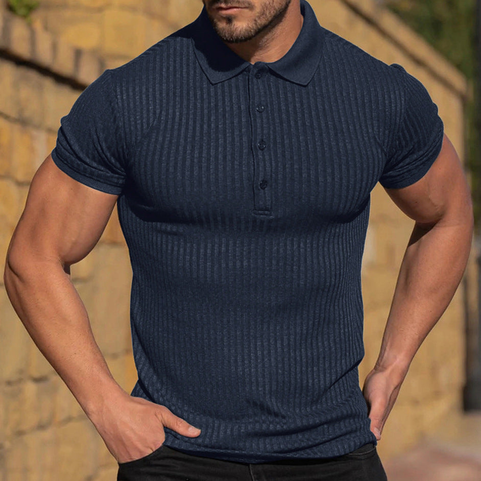 Men's Casual Short Sleeved Polo Shirt