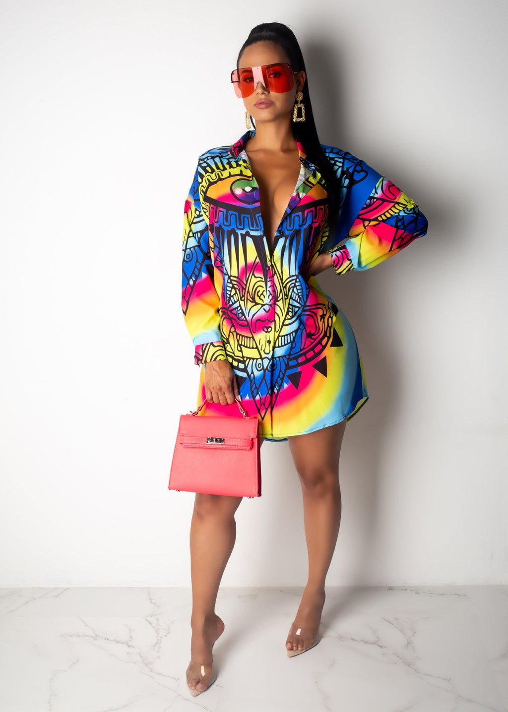 Women's Floral Long Shirt