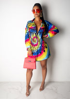 Women's Floral Long Shirt