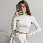 Women's Strapless Solid Color Sexy T Shirt