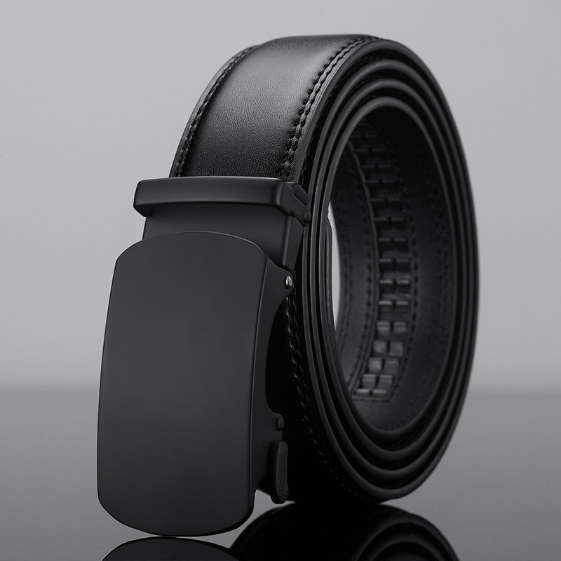 Men's Alloy Automatic Buckle Genuine Leather Belt