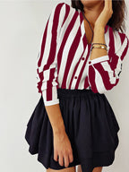 Women's Stripe Button Shirt