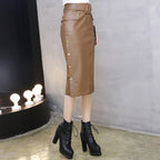 Women's Button Split Skirt