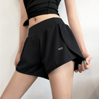 Women's High Waist Sports Shorts with Liner