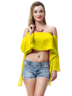 Women's Off Shoulder Summer Crop Top