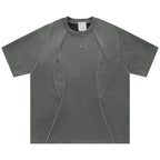 Men Suede Tshirt Reflective Striped