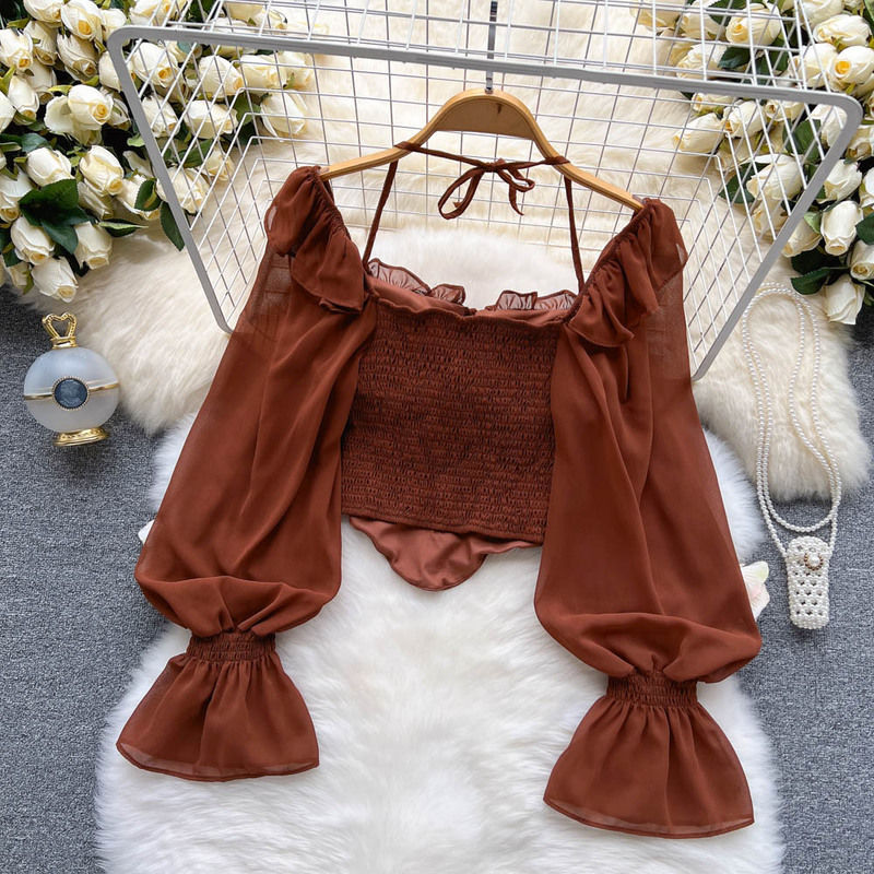 Women's Aesthetic White Blouse ILLUSION CO