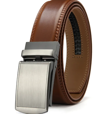 Men's No Holes Cowhide Leather Belt