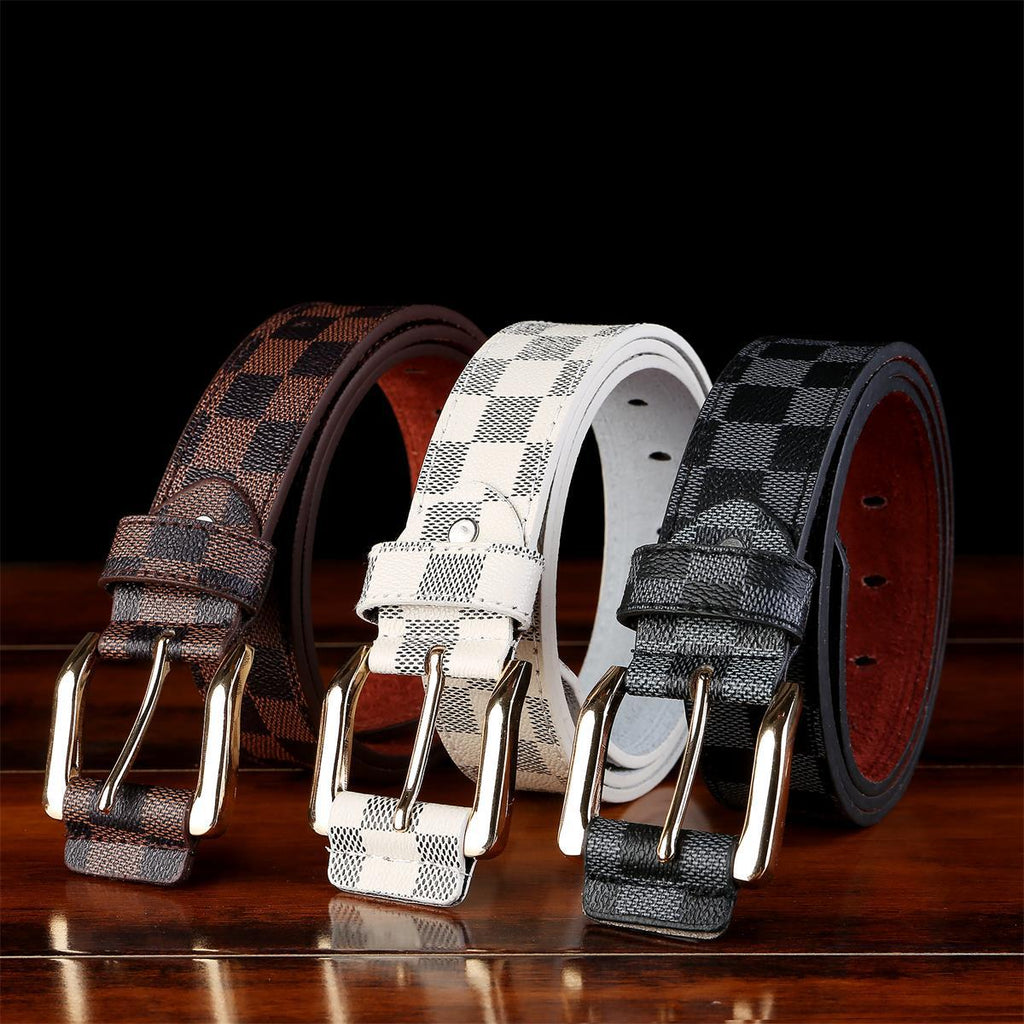 Men's Plaid Buckle Belt - Trendy Casual Design