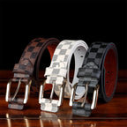 Men's Plaid Buckle Belt - Trendy Casual Design