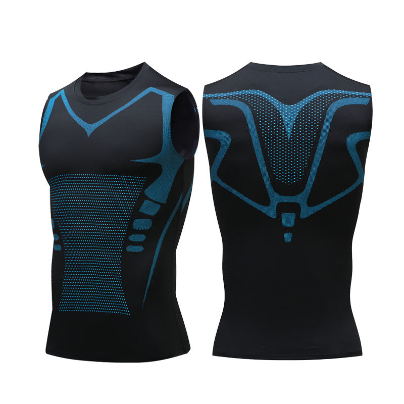 Men's Athletic Sleeveless Compression Tank Top for Sports