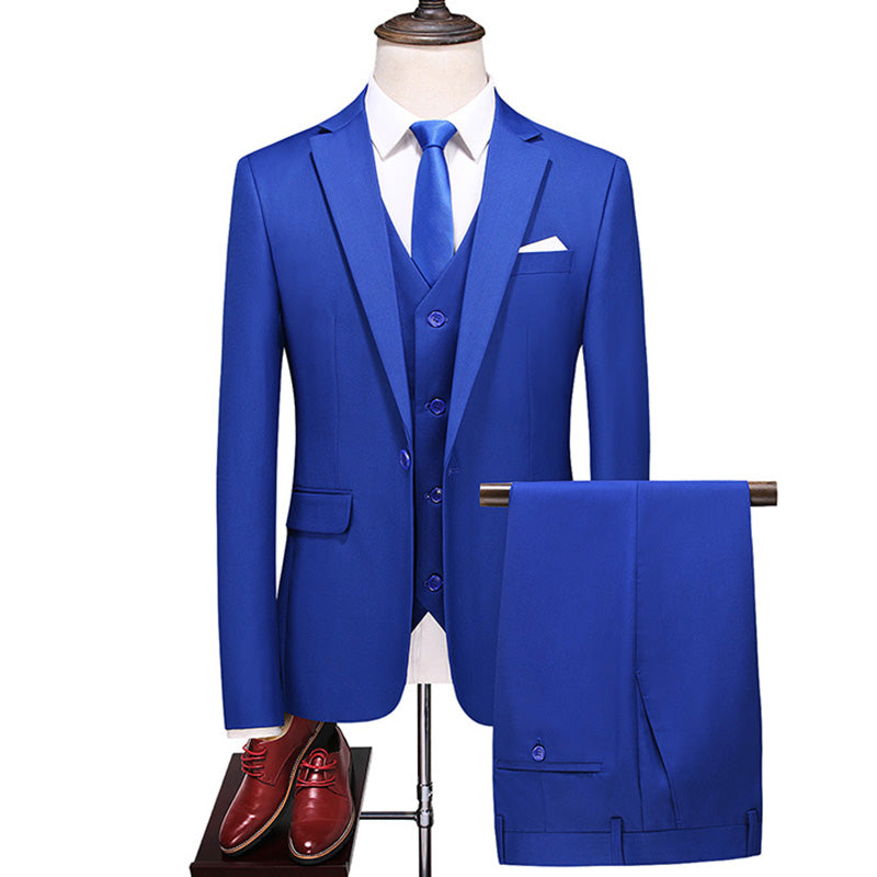 Men's Caramel Color Suit Set for Students and Weddings