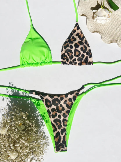 Women's Ellolace Leopard 2 Piece Bikini Set