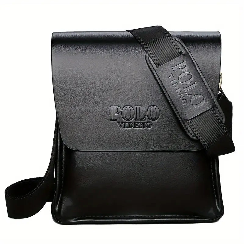 Men's Casual Vertical Leather Crossbody Shoulder Bag