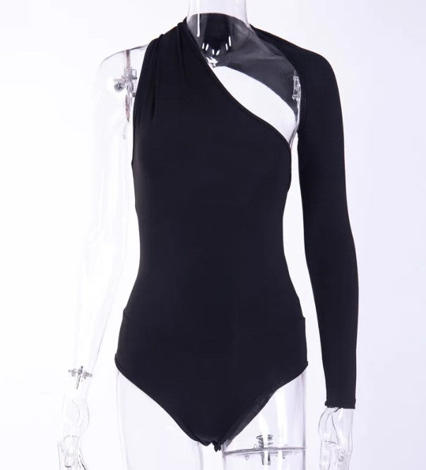 Women's One Shoulder Tight Jumpsuit