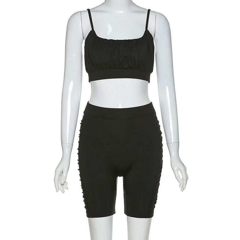Women's Solid Color Activewear Set