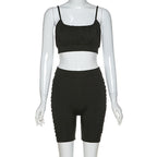 Women's Solid Color Activewear Set