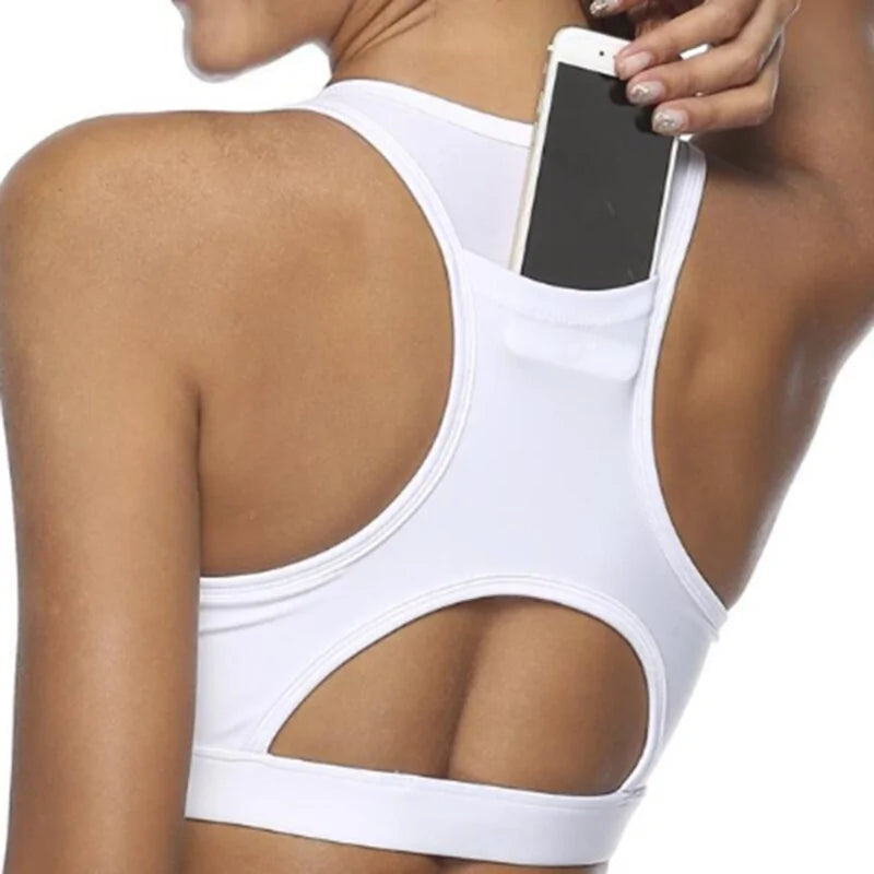 Sports Bra with Phone Pocket: Wireless Fitness Top Main image