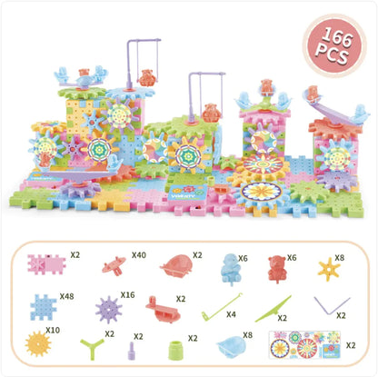 Children's Electric Spinning Building Blocks Toy