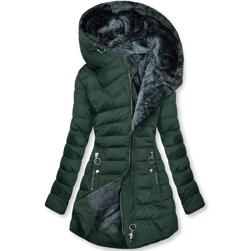 Women's Hooded Mid-length Cotton Coat Main image