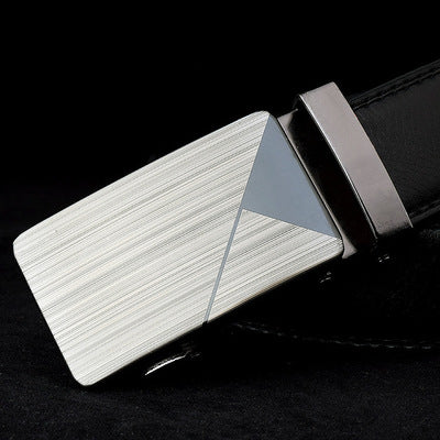 Men's Fashionable Automatic Buckle Leather Belt