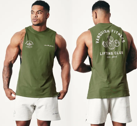 Men’s Workout Tops ILLUSION CO BX3 Army Green XXL