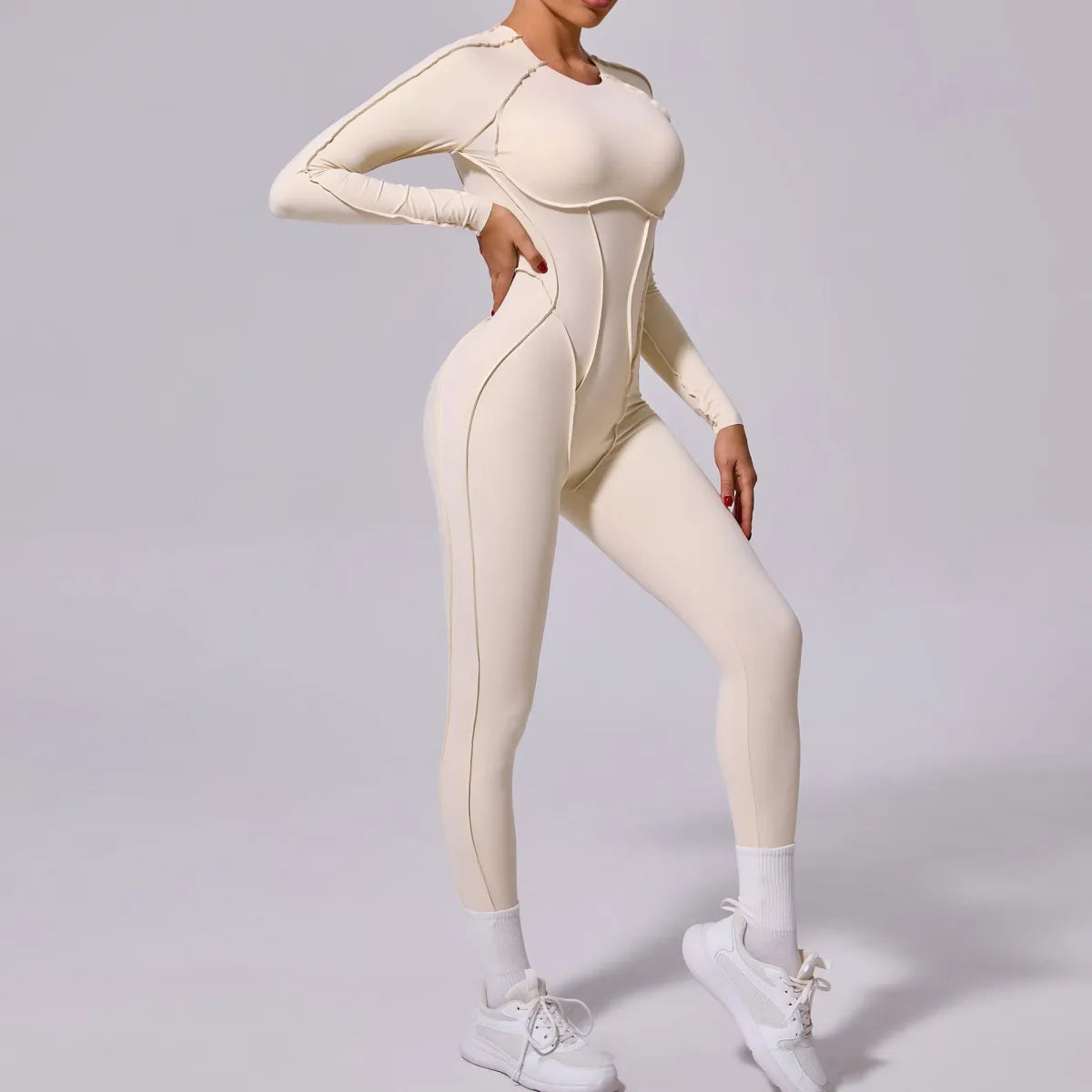 Women's Winter One-piece Sports Yoga Jumpsuit Backless Tight Jumpsuit