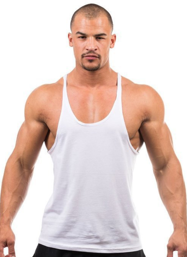 Men's Cotton Fitness Training Tank Top - No Print Men's Tank Top Unbranded White XL