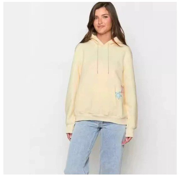 Women's Star Embroidered Hoodie Women's Hoodie Unbranded