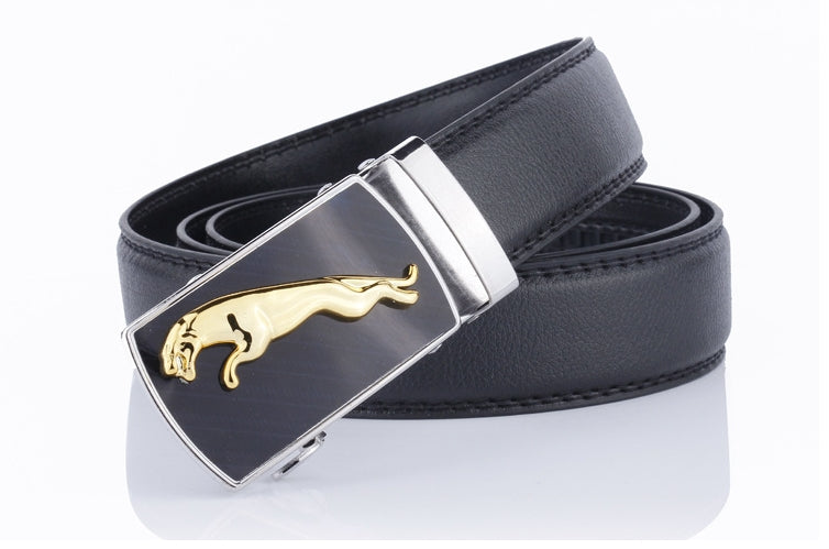 Men's Versatile PU Leather Automatic Buckle Belt