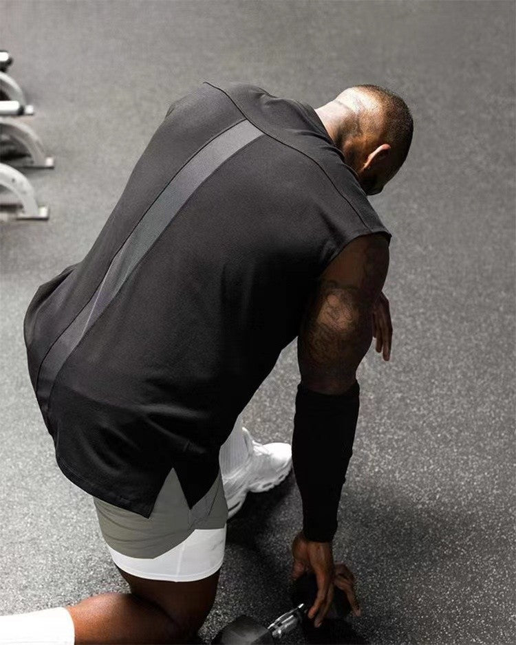Men's Summer Sleeveless Sports Basketball Training Tank Top Men's Activewear Tops Unbranded