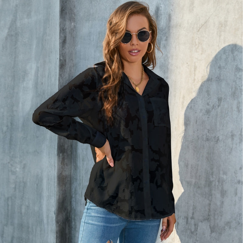 Women's Loose Casual Chiffon Shirt Tops
