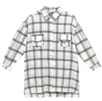 Women's Irregular Plaid Long Sleeve Shirt