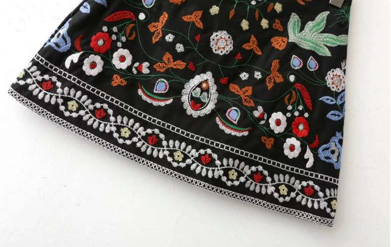 Women's Handmade Embroidered Mini Skirt Secondary image
