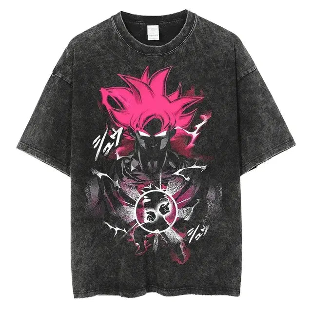 Anime Dragon Ball Washed Oversized Tshirt