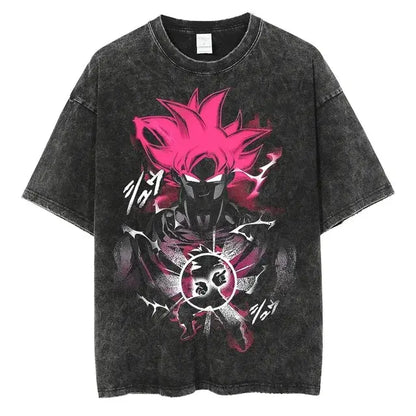 Anime Dragon Ball Washed Oversized Tshirt