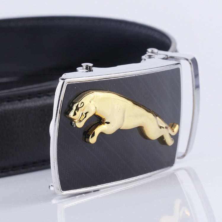 Men's Versatile PU Leather Automatic Buckle Belt