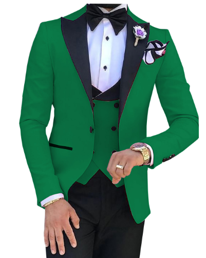 Men's Slim Fit 3-Piece Suit for Weddings and Events Men's Suits & Tuxedos Unbranded Main image