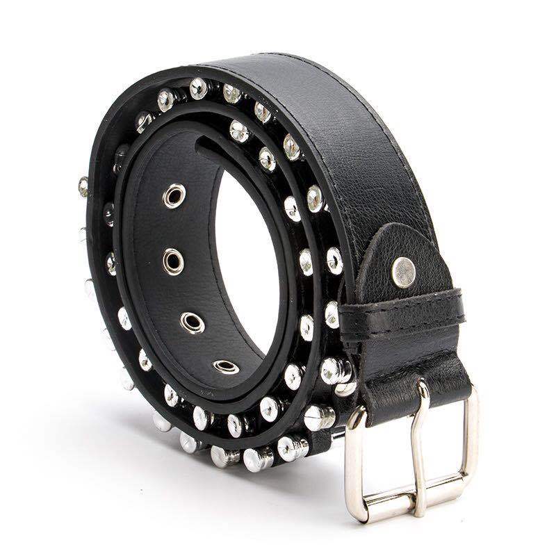 Men's Punk Style Studded Bullet Belt Men's Belt Unbranded Main image