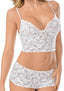 Women's Lace Sexy Lingerie Set With Transparent Straps Women's Lingerie Unbranded White S